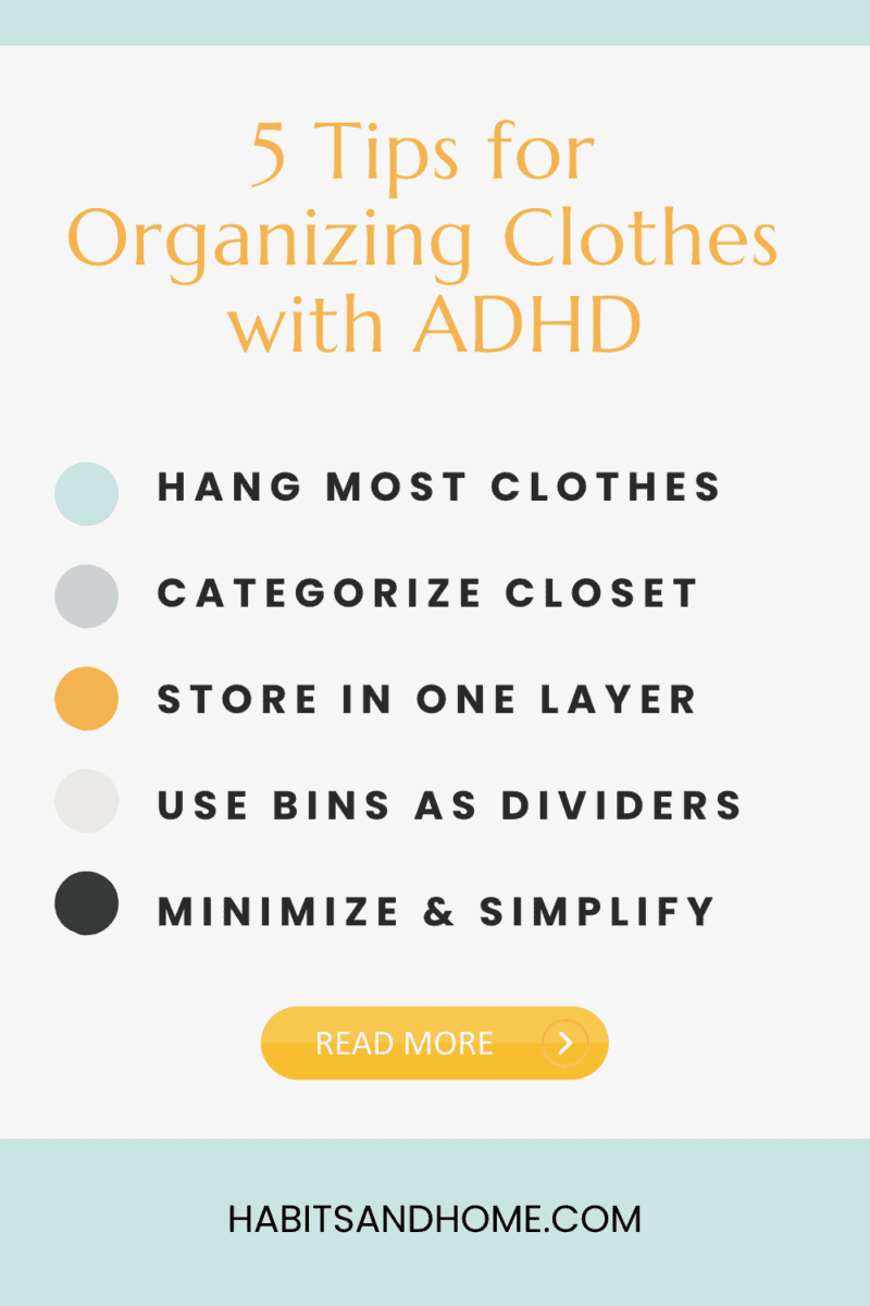 5 Tips for Organizing Your Clothes with ADHD