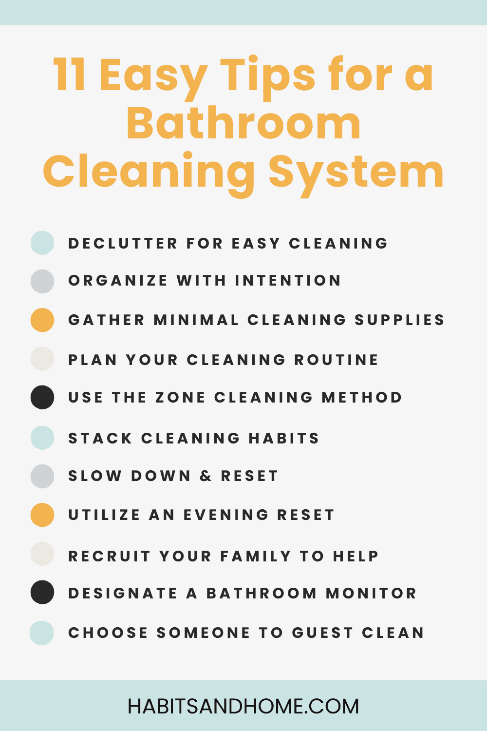 11 Easy Tips for a Bathroom Cleaning System